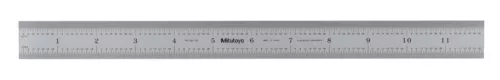 Mitutoyo 182-125 Acél széles merev vonalzó 300mm/12", Metric/Inch