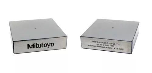Mitutoyo 63ETB040DG keménység etalon 60 HRC, 60x60x16 mm