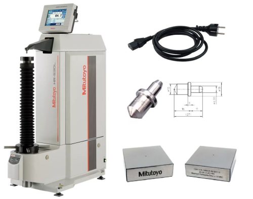 Mitutoyo Rockwell HR-530L félautomata keménységmérő készlet, hosszú kivitel 395 mm, mm/inch, ISO-JIS-ASTM, 810-333-33 + 02ZAA021 + 63DIA023 + 63ETB040DG